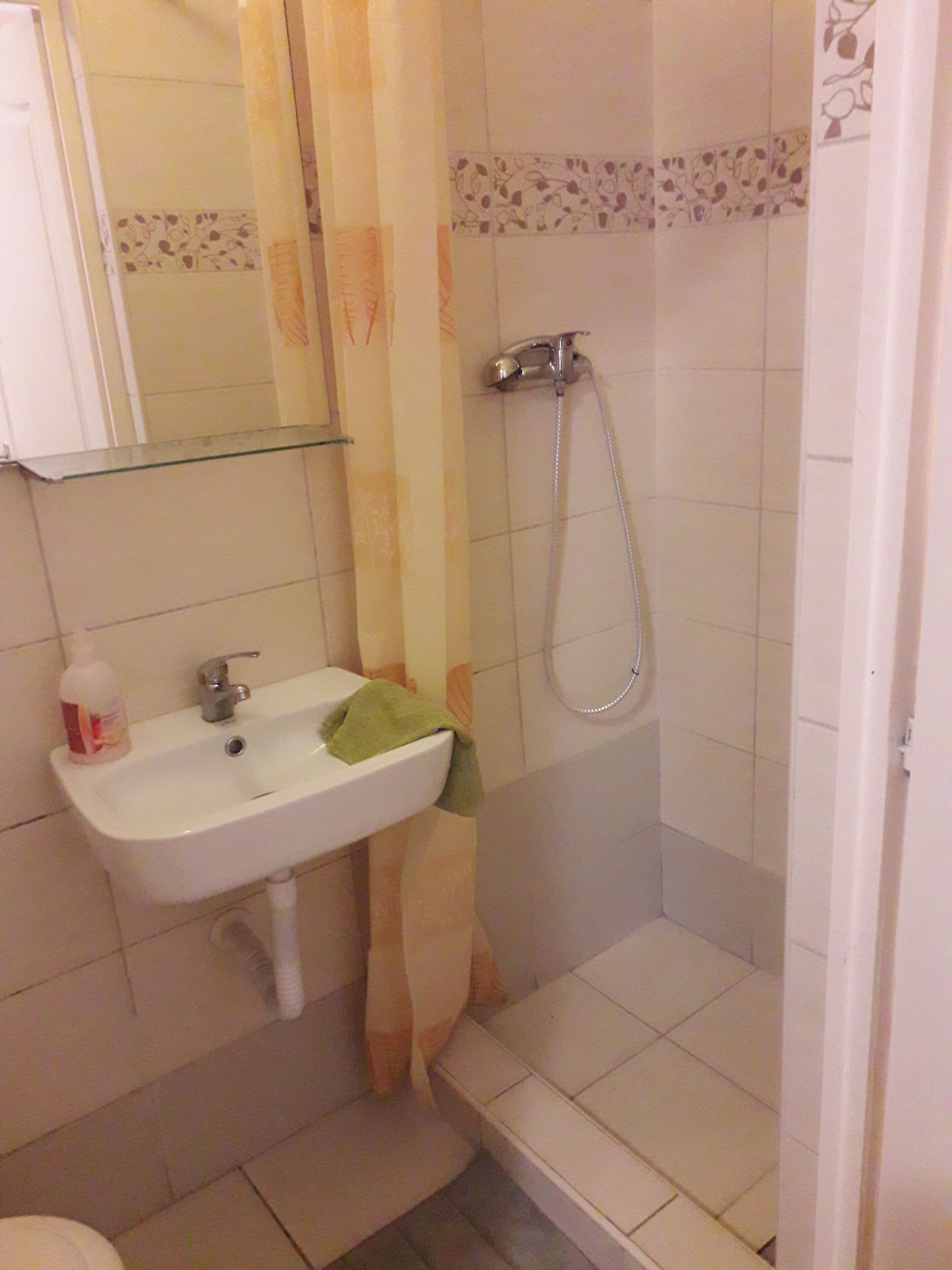 Apartamento, 1 quarto, terraço, vista para o jardim | Banheiro