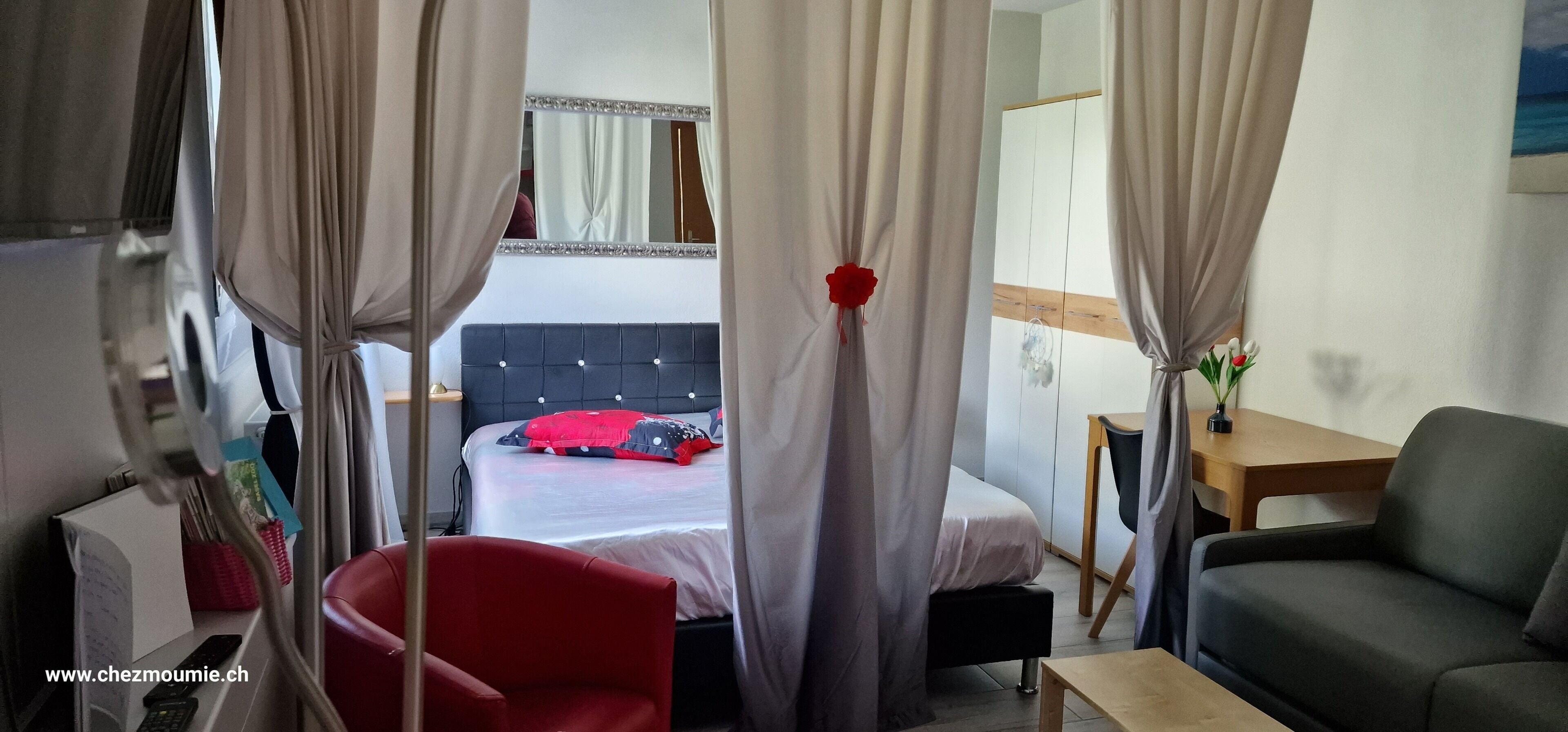 1 bedroom, iron/ironing board, bed sheets