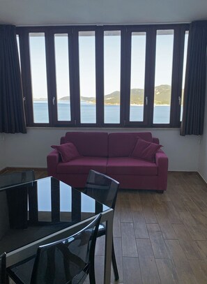 Apartamento familiar | Zona de estar | Televisión de 30 pulgadas con canales digitales