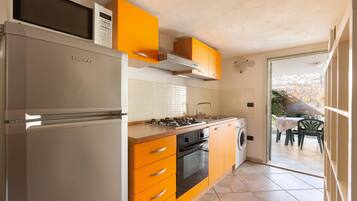 Departamento, 1 habitación (Terra) | Cocineta privada | Refrigerador con congelador, parrilla de estufa y utensilios de cocina