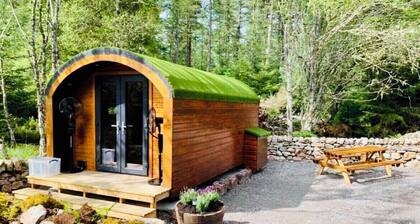 Luxury Glamping Pod surrounded by nature.