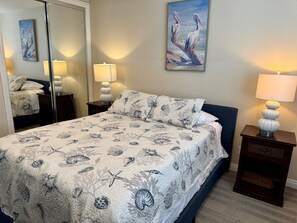 2 bedrooms, desk, iron/ironing board, travel cot