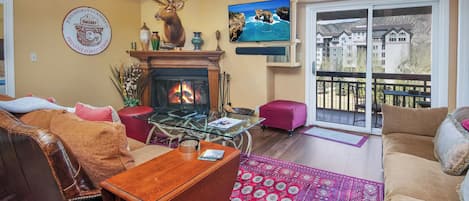 TV, fireplace, DVD player