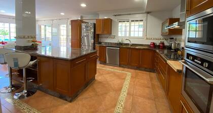 Spacious villa with a large pool and BBQ area