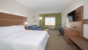 Suite, 1 kingsize bed, toegankelijk voor rolstoelgebruikers (Communications) | Een bureau, een laptopwerkplek, beddengoed