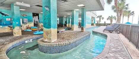 Indoor pool, a heated pool