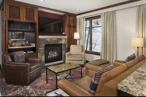 Fireplace - Aspen Highlands Ritz Carlton          December 19-26, 2026 3 bedroom condo (Aspen)