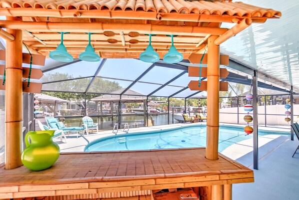 Outdoor pool, a heated pool