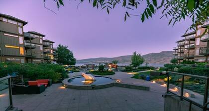 The Cove Lakeside, private grnd flr w/ large covered deck, lake, park, mtn view