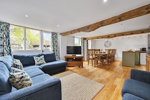 TV, fireplace, DVD player