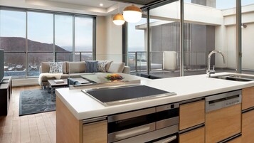 2 Bedroom Penthouse Suite | Living room | Smart TV, heated floors