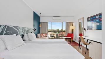 In-room safe, desk, laptop workspace, soundproofing