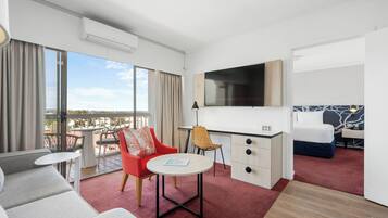 In-room safe, desk, laptop workspace, soundproofing