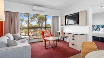 In-room safe, desk, laptop workspace, soundproofing