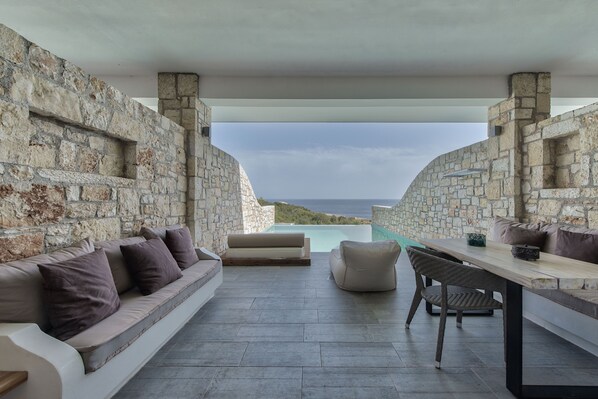 Signature Suite, Private Pool, Sea View | Terrace/patio - Aliv Stone Suites & Spa (Zakynthos)