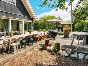 Outdoor dining - 10 Person Holiday Home in Ebeltoft (Ebeltoft)