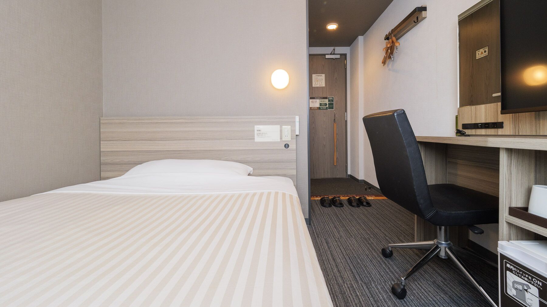 Desk, free WiFi, bed sheets