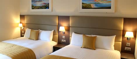 Desk, free WiFi, bed sheets