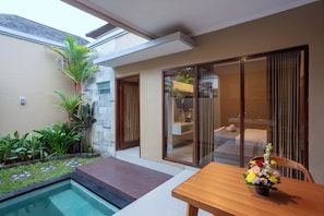 One Bedroom Pool Villa | Living area | LED TV