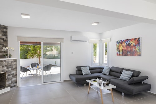 A modern 3 bedroom villa is situated in a quiet area in the central of Protaras
