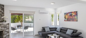 A modern 3 bedroom villa is situated in a quiet area in the central of Protaras
