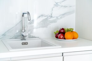 Apartment, 1 Schlafzimmer | Eigene Kochnische | Mini-Kühlschrank, Herdplatte, Geschirrspüler