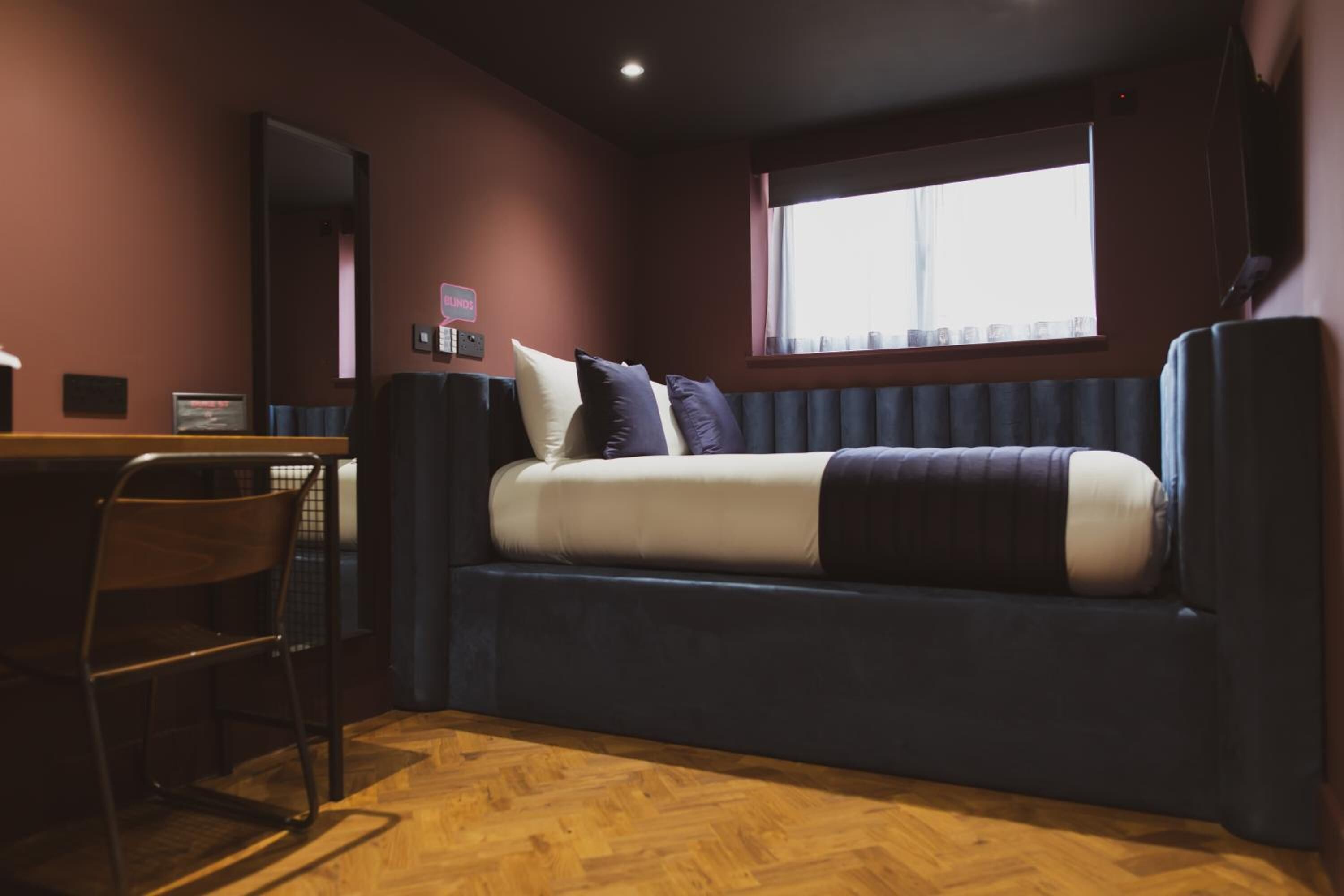 hypo-allergenic bedding, desk, laptop workspace, free wifi