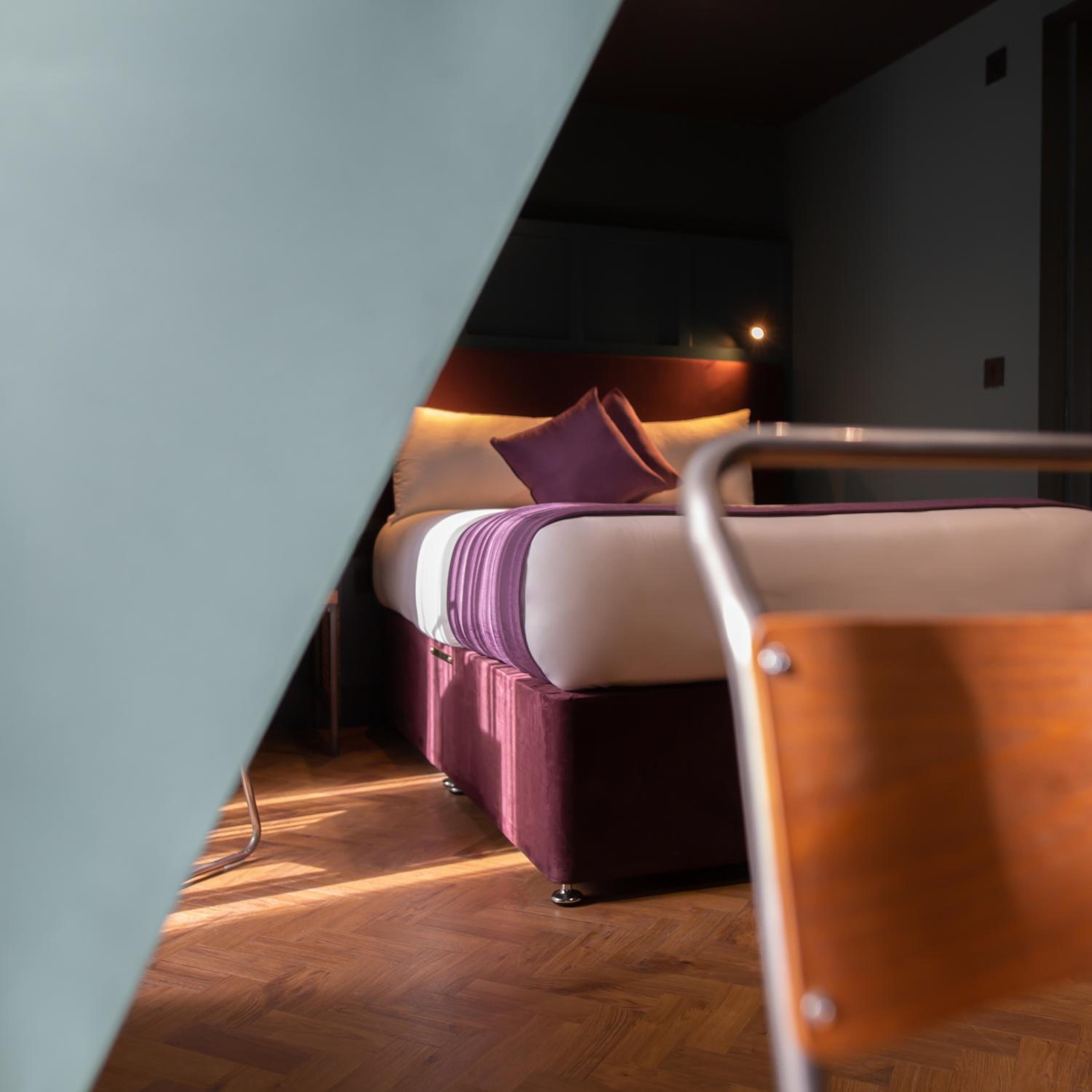 hypo-allergenic bedding, desk, laptop workspace, free wifi