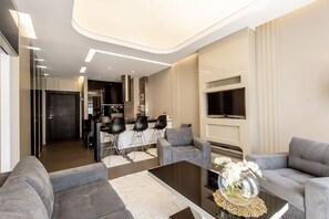 Departamento de diseñador | Cocineta privada | Refrigerador, horno, parrilla de estufa y lavavajillas