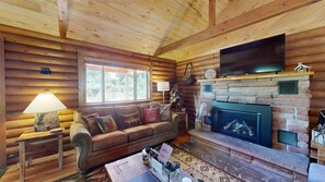 TV connectée, cheminée