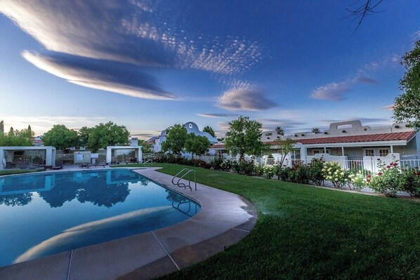 A heated pool