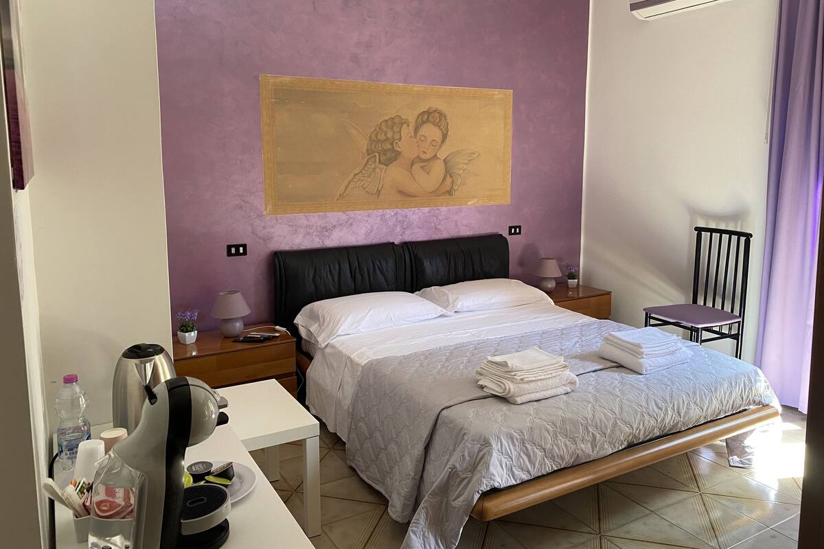 Chambre Double Classique, balcon, vue partielle sur la mer