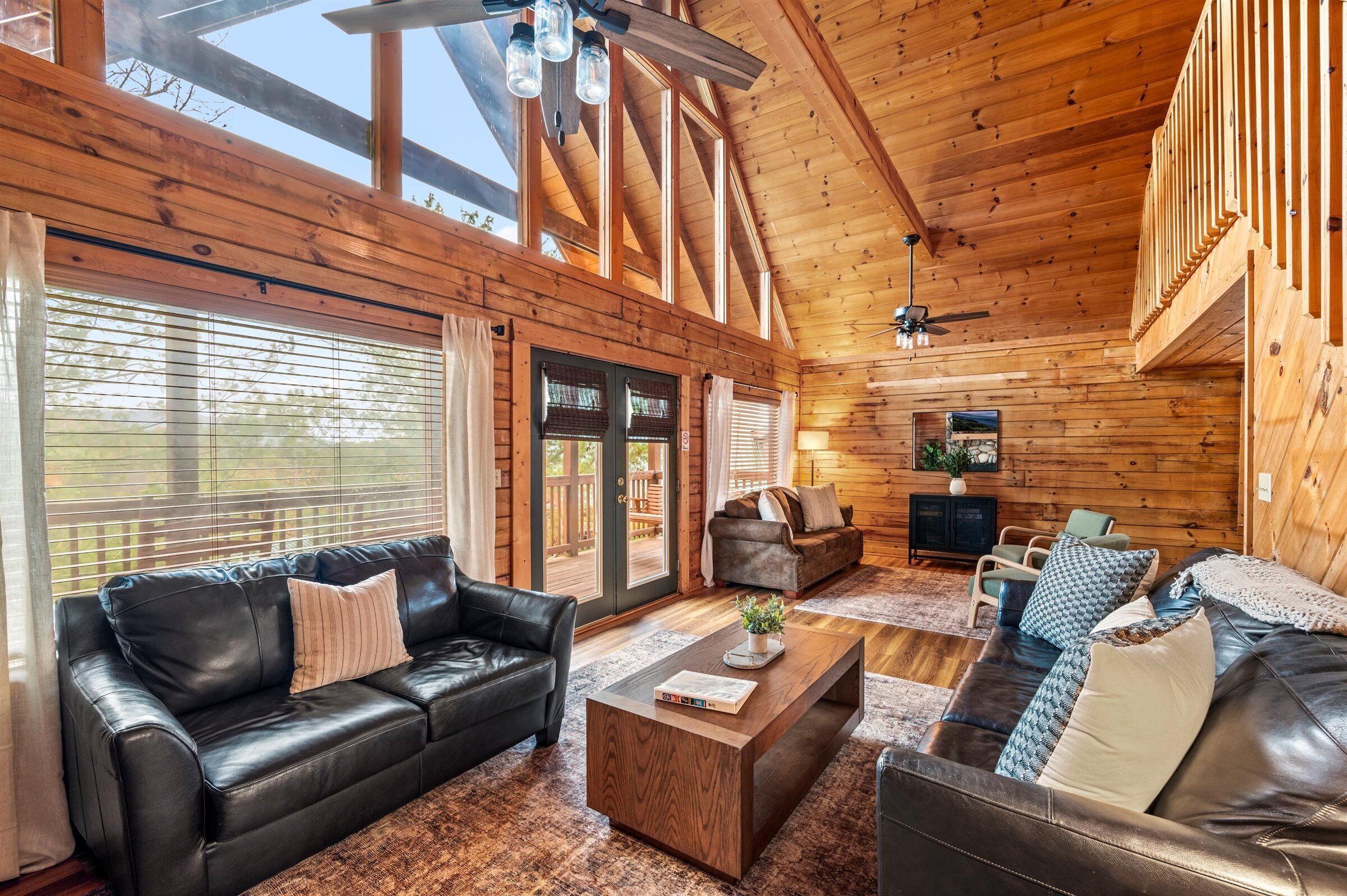 Smart TV, fireplace, DVD player, foosball