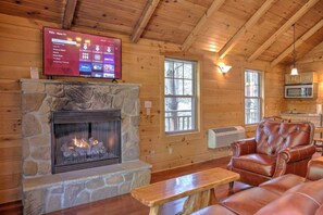 TV connectée, cheminée