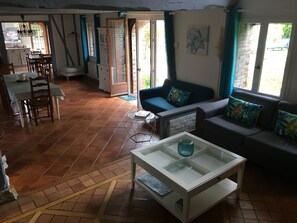 Télévision, cheminée, jeux vidéo, lecteur de DVD