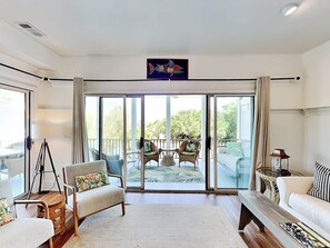 Flat-screen TV - Weston Beach Place | Oceanfront, Beach Access! (Tybee Island)