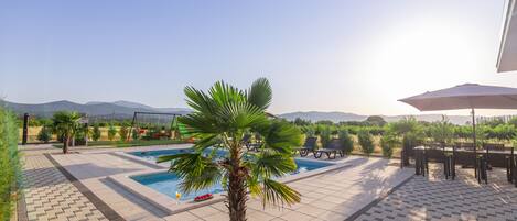 Outdoor pool, a heated pool