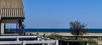 ☆Chalet Aliénor & Jacuzzi☆24H24 ilot 1 sur la plage des chalets☆ VUE MER