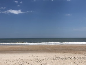 Beach nearby, sun loungers