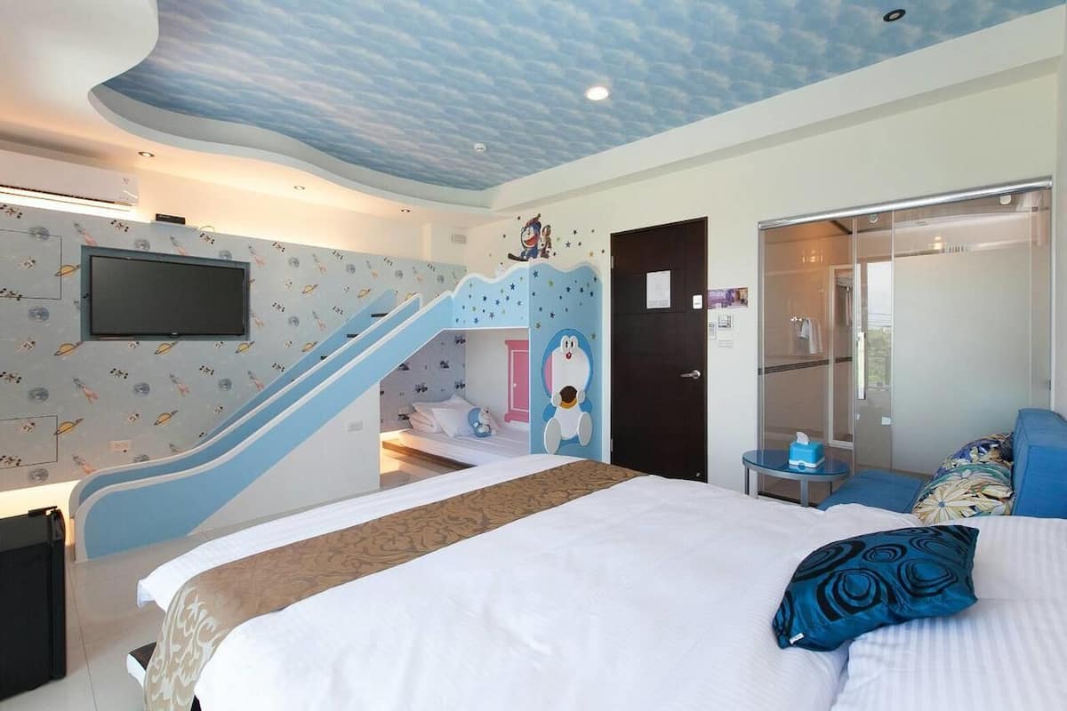 Kamar Quadruple Keluarga (A201) | Wi-Fi gratis dan seprai linen
