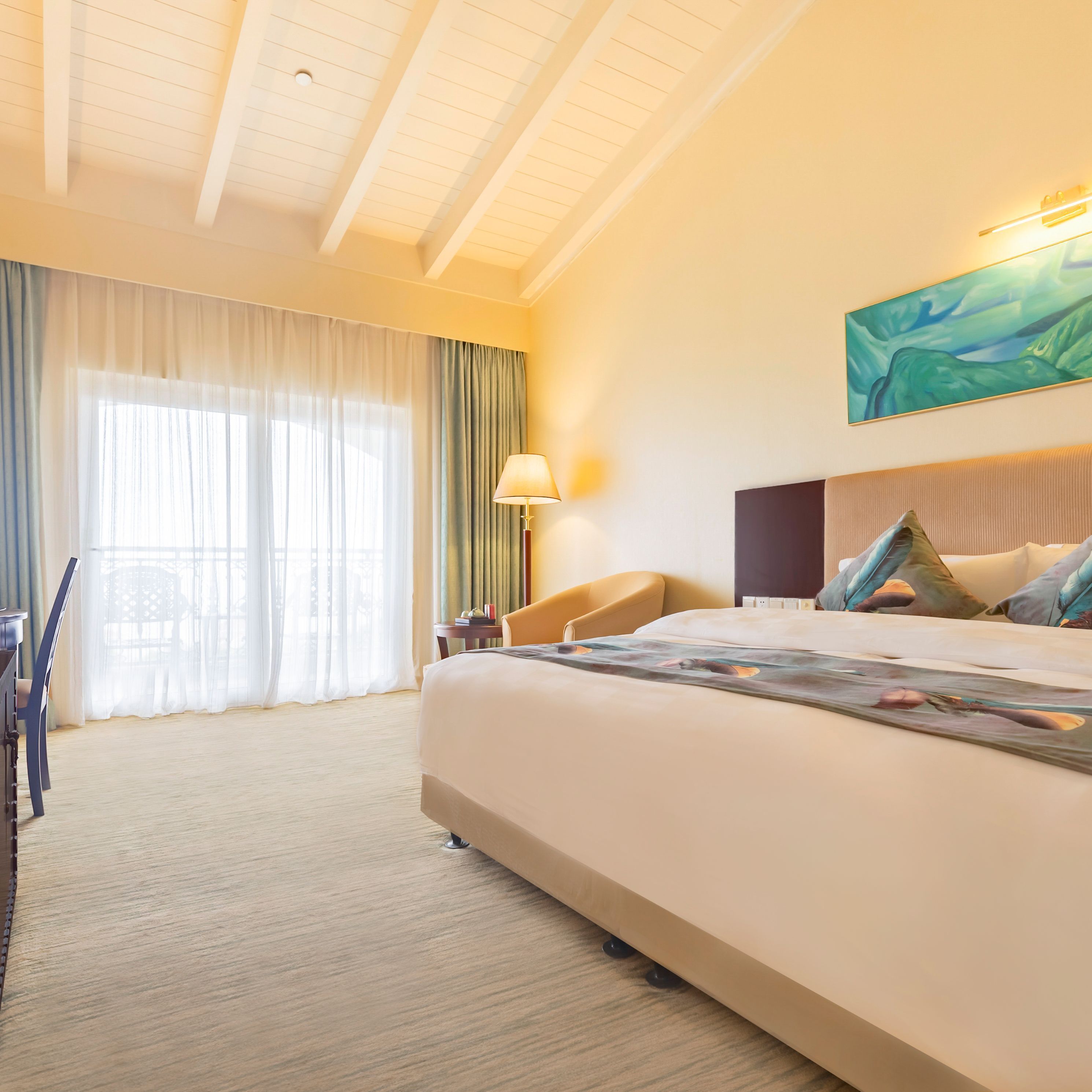 海景區行政海景大床房 | 迷你吧、客房內保險箱、遮光布/窗簾、免費無線上網