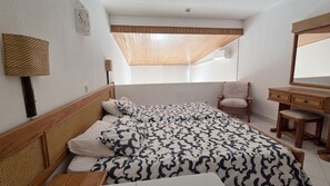 1 bedroom, iron/ironing board, bed sheets