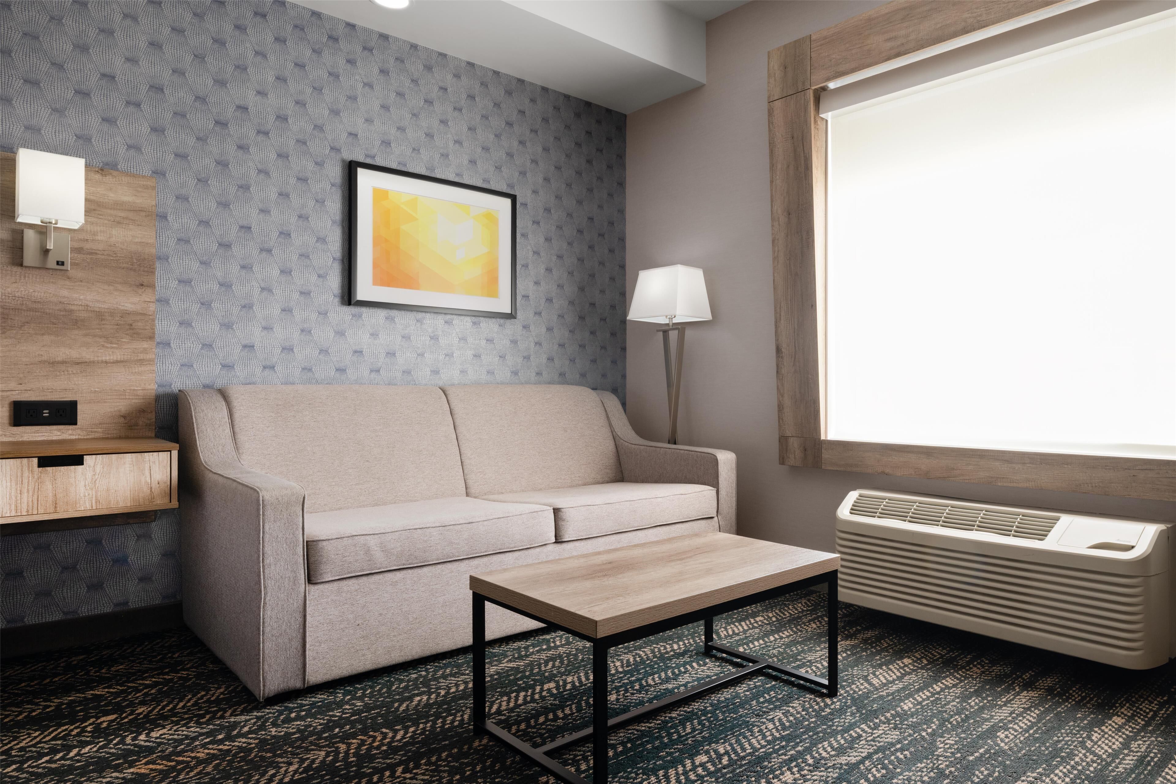 standard room, 1 king bed, non smoking, refrigerator & microwave (with sofabed) | 1 bedroom, premium bedding, pillow-top beds, in-room safe