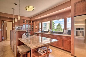 Fridge, microwave, stovetop, dishwasher - Pet-Friendly CO Springs Home w/ Koi Pond & Patio (Colorado Springs)