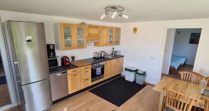 Very quiet, in almost green surroundings