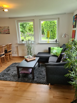 TV, DVD player, stereo