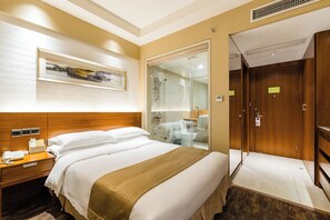 Standard dubbelrum - inga fönster | Skrivbord, mörkläggningsgardiner, ljudisolering och gratis wi-fi