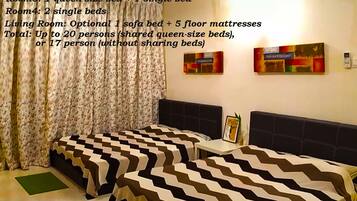 4 bedrooms, desk, iron/ironing board, free WiFi