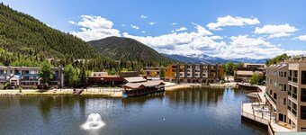 Lakeside Condo w/ Mountain & Lake Views from Balcony, Steps to Shops/Dining!