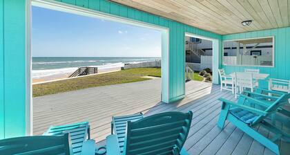 Direct Beachfront Deck | Grill | 2 Queen Beds
